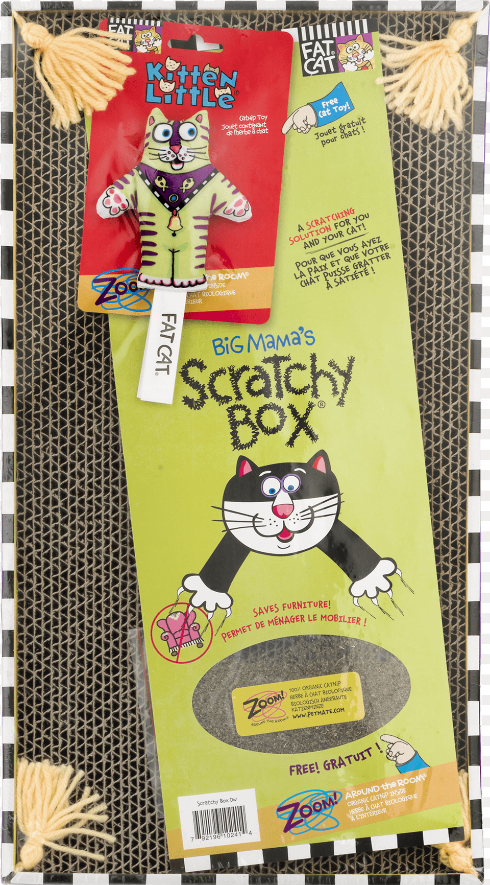 Fatcat Big Mama39s Cat Scratchy Box Double Wide With, Advertisement, Poster, Animal, Mammal Png Image