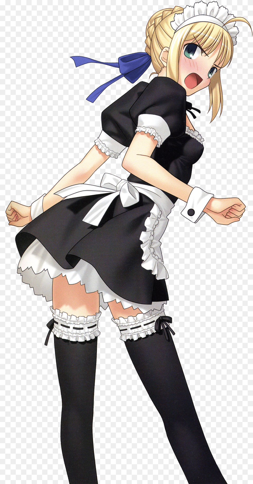 Fate Hollow Ataraxia Saber Alter Maid, Book, Publication, Comics, Manga Free Transparent Png