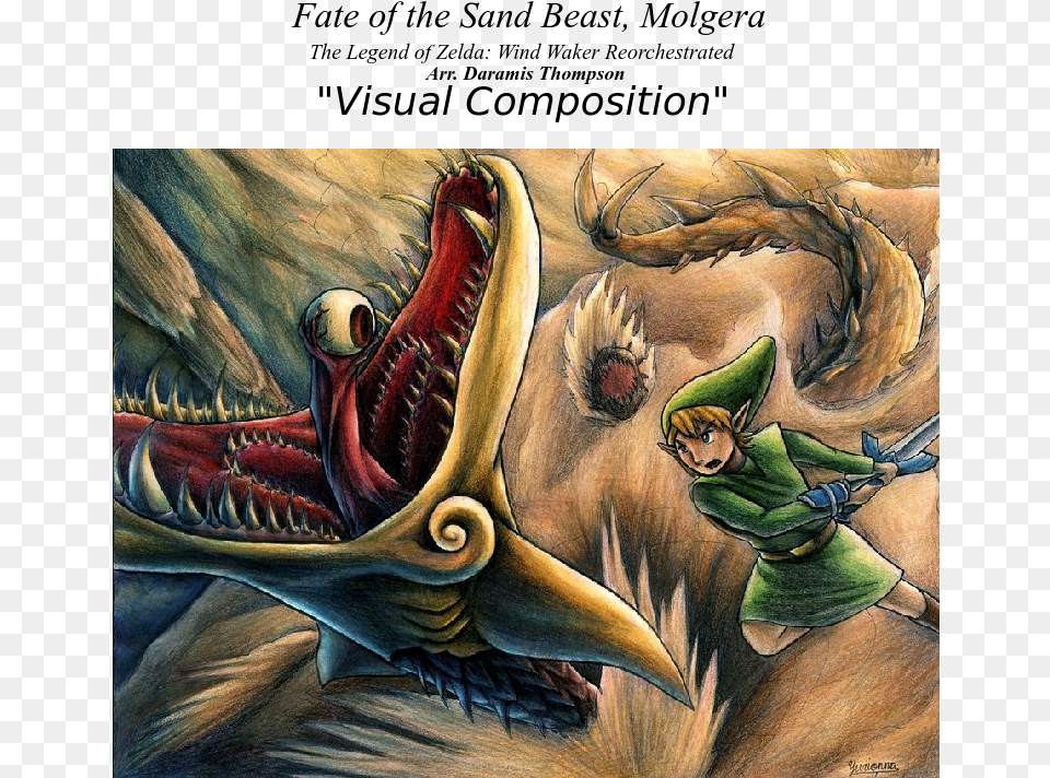 Fate Of The Sand Beast Molgera Sheet Music Composed, Person, Dragon, Animal, Dinosaur Free Png