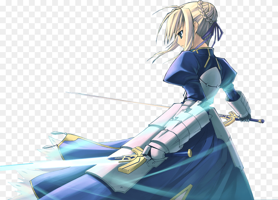 Fate Stay Hd Saber Fate Zero Hd, Adult, Book, Comics, Female Png Image