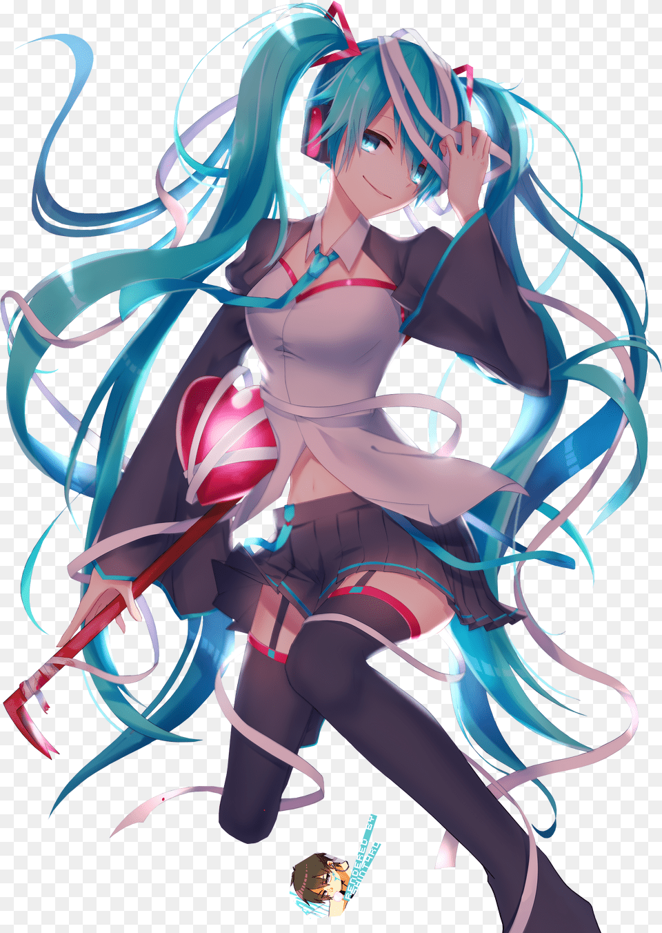 Fate Stay Night Hatsune Rendering Anime Fatestay Hatsune Miku Miku Render, Publication, Book, Comics, Adult Png Image