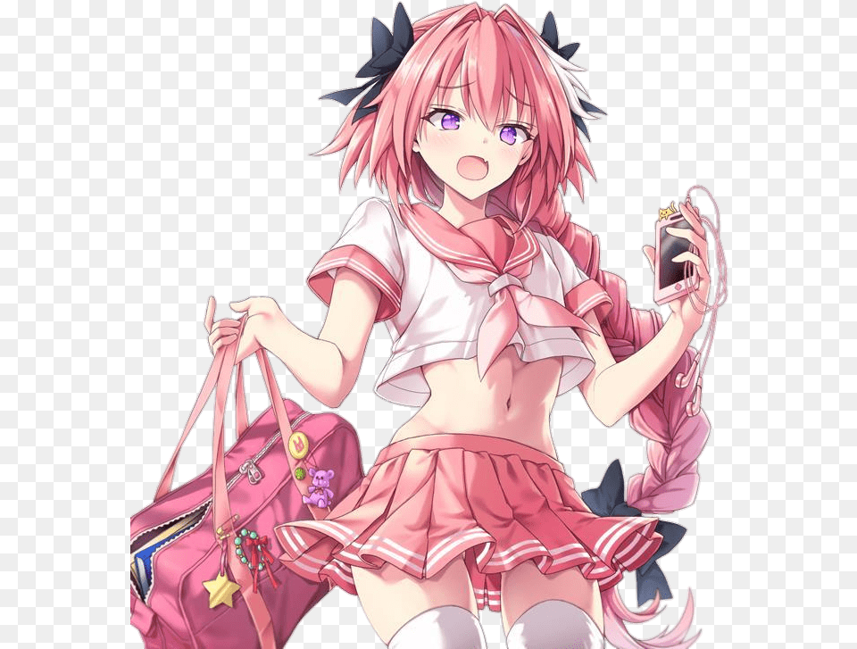 Fategrandorder Fgo Astolfo Anime Manga Videogames Pink Haired Anime Trap, Publication, Comics, Book, Baby Png Image