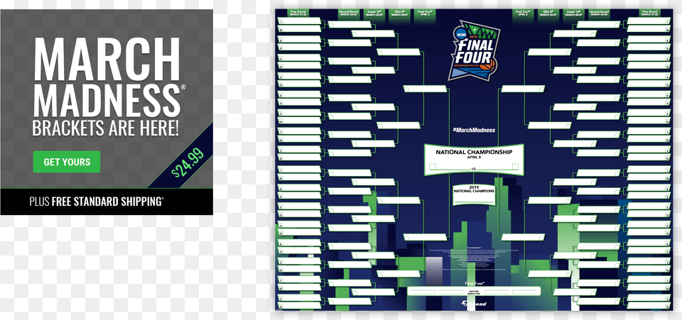 Fathead Ncaa Tournament Bracket Png Image