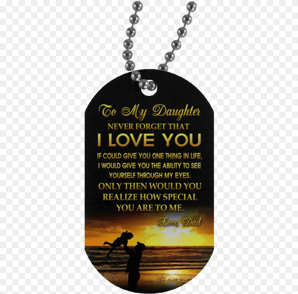 Father Amp Daughter Dog Tag Grandfather Promises To Grandson, Accessories, Jewelry, Necklace, Advertisement Free Png