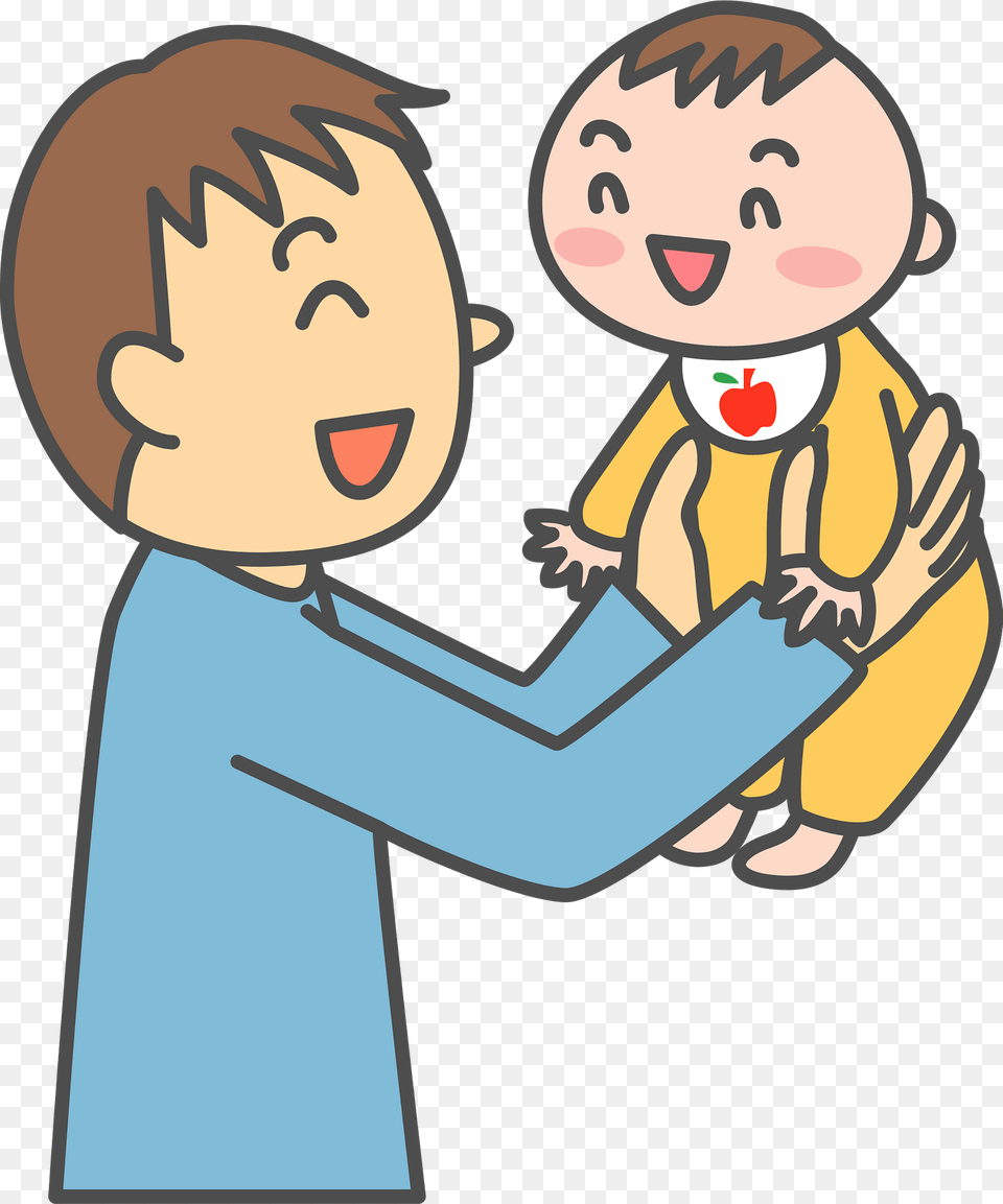 Father And Baby Clipart, Person, Clothing, Coat Free Png