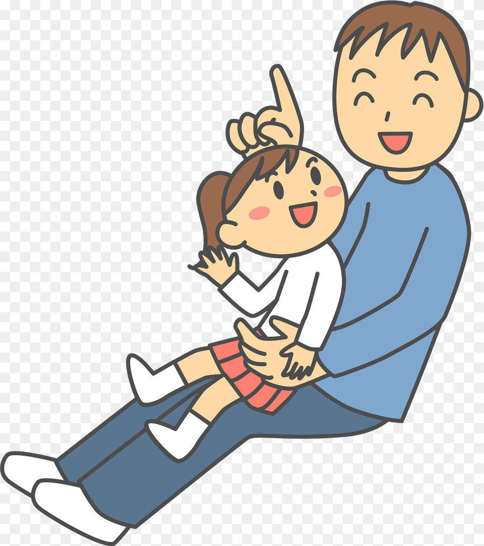 Father And Daughter Are Playing Clipart, Face, Head, Person, Baby Free Png