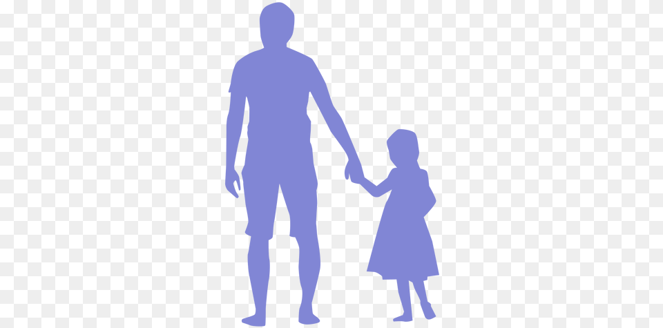 Father And Daughter Walking Silhouette Happy Birthday Daddy From Your Little Girl, Body Part, Person, Hand, Man Free Transparent Png