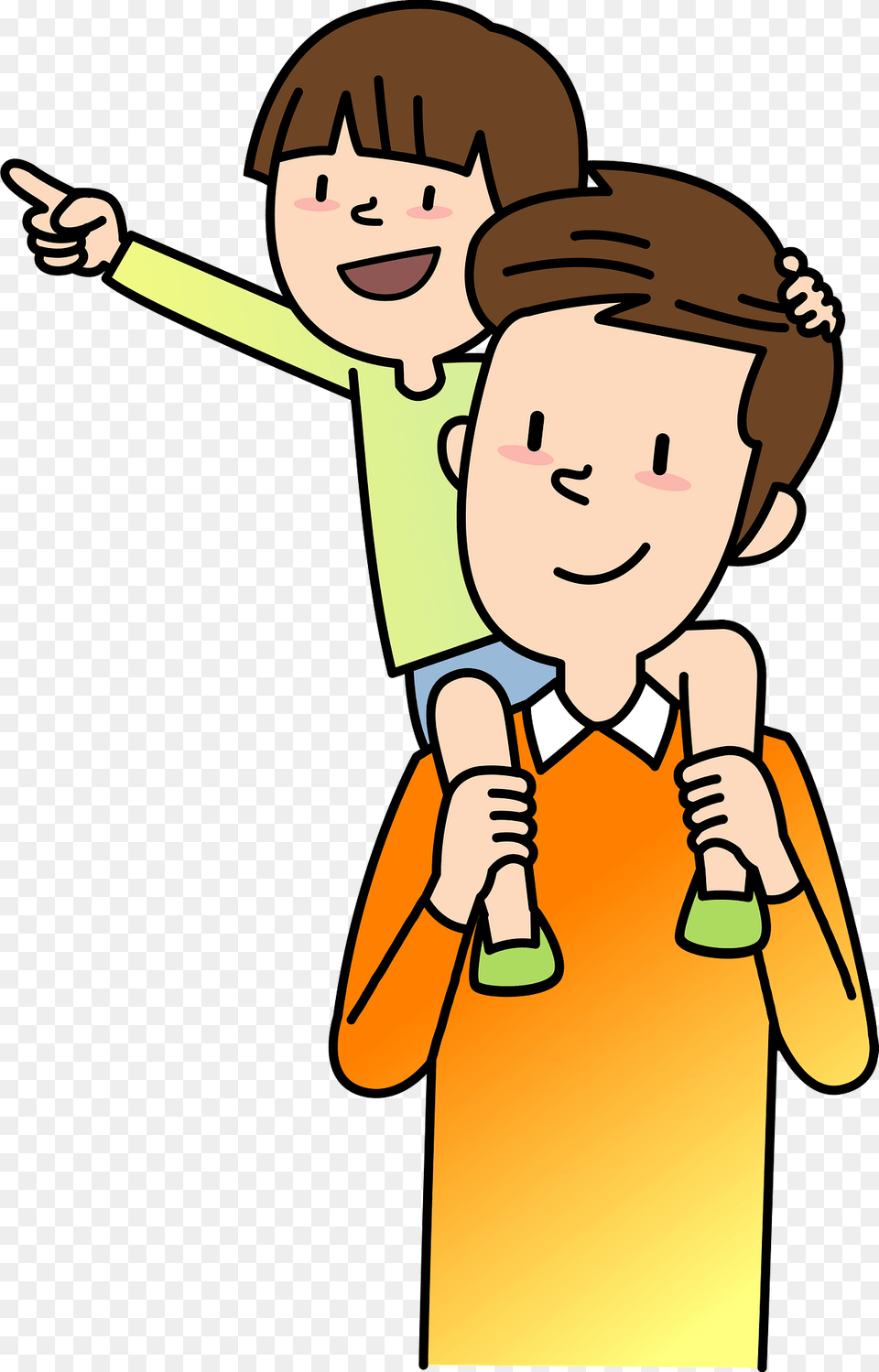 Father And Son Clipart, Baby, Person, Cleaning, Face Free Png