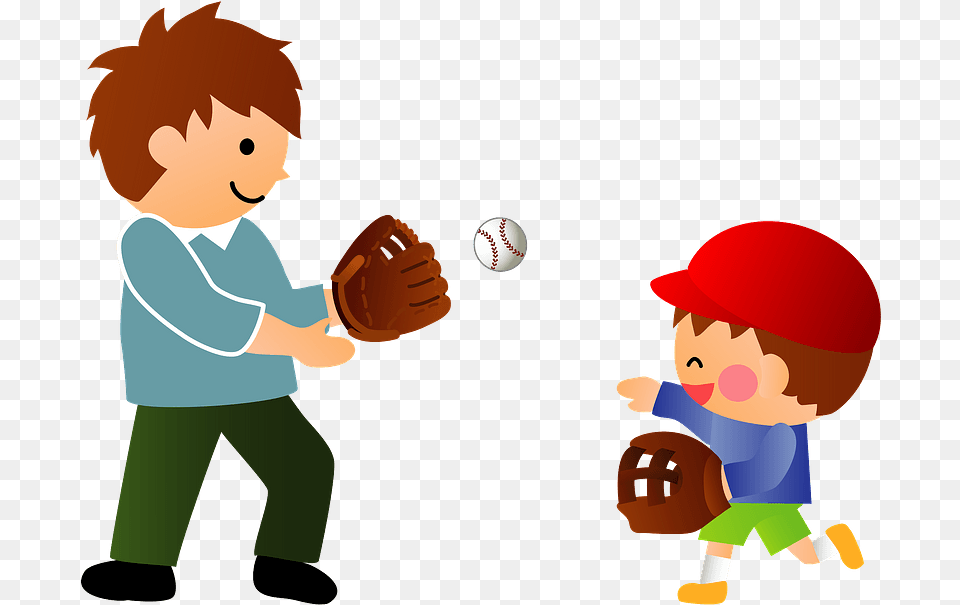 Father And Son Throw A Baseball Clipart Download Son And Dad Baseball Clipart, Sport, Ball, Baseball (ball), Baseball Glove Png