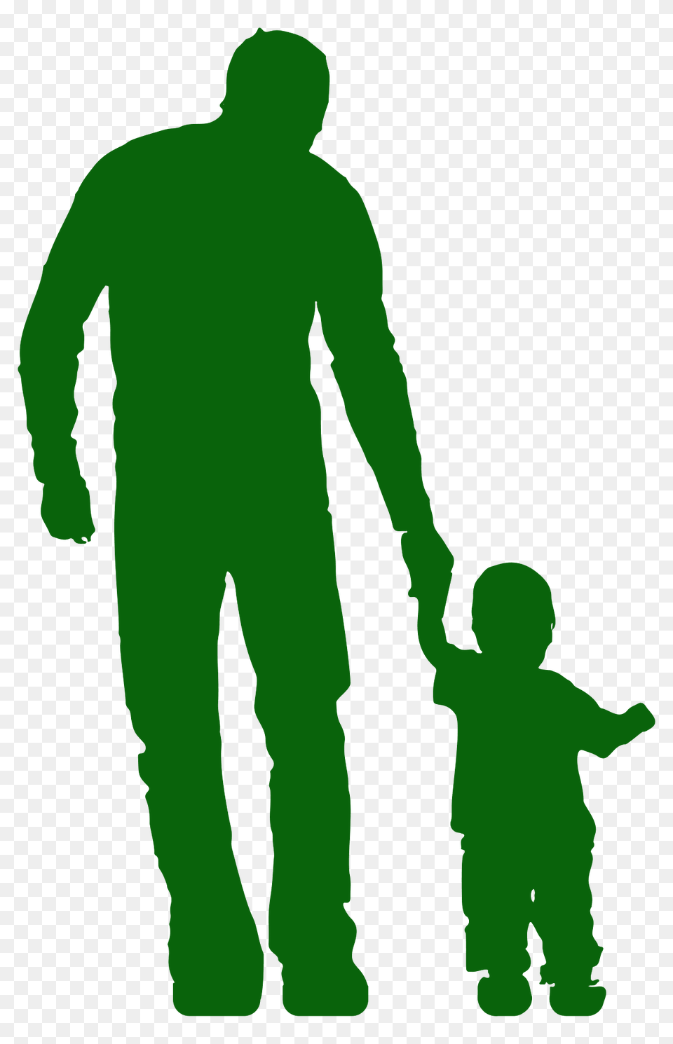 Father And Toddler Silhouette, Clothing, Pants, Person, Walking Free Png Download