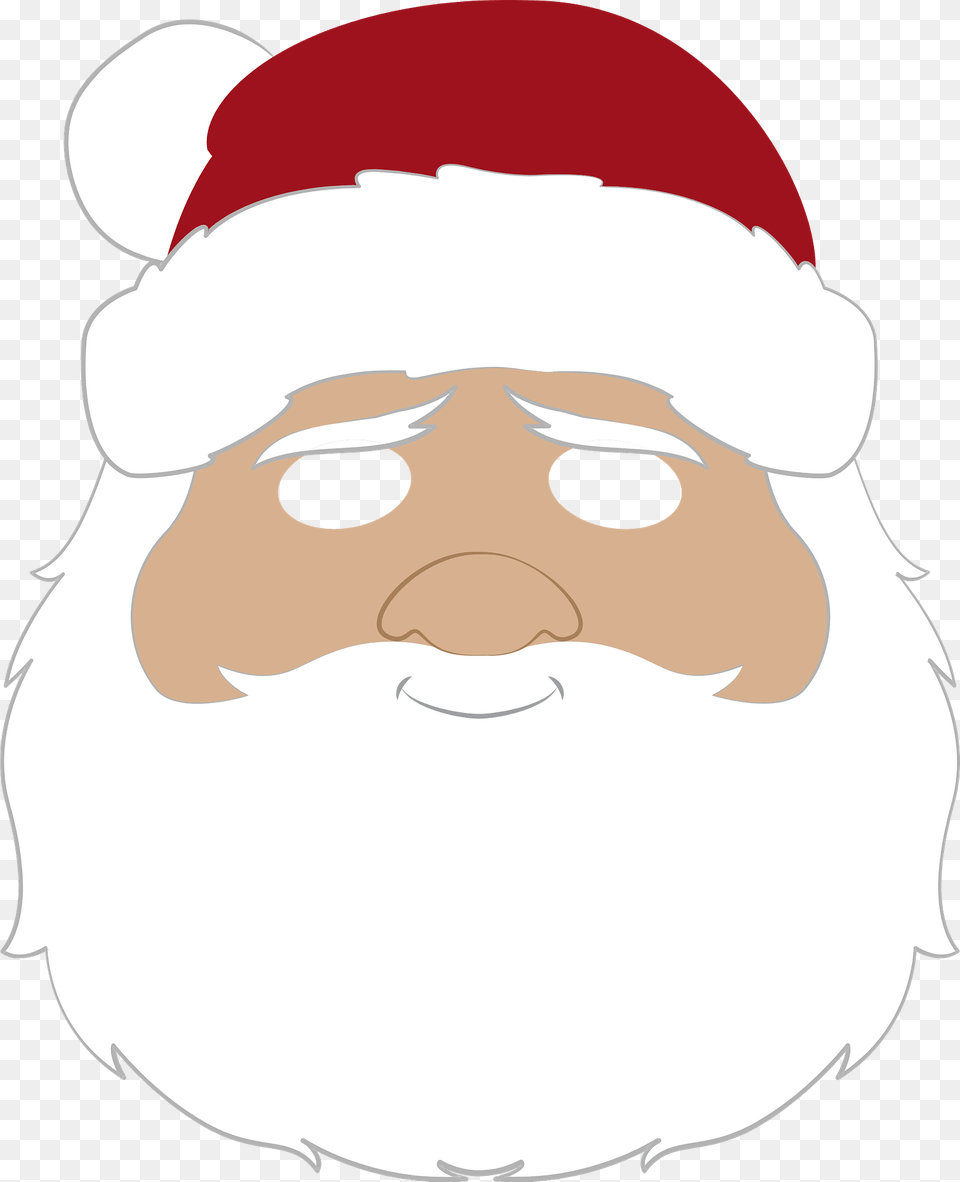 Father Christmas Mask Clipart, Head, Person, Face, Baby Png