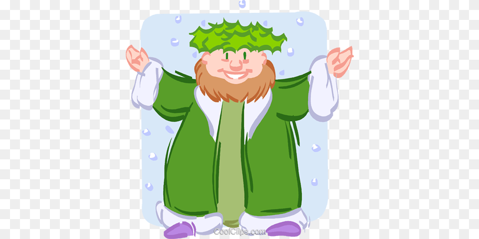 Father Christmas Royalty Vector Clip Art Illustration Cartoon, Baby, Person, Face, Head Free Png Download