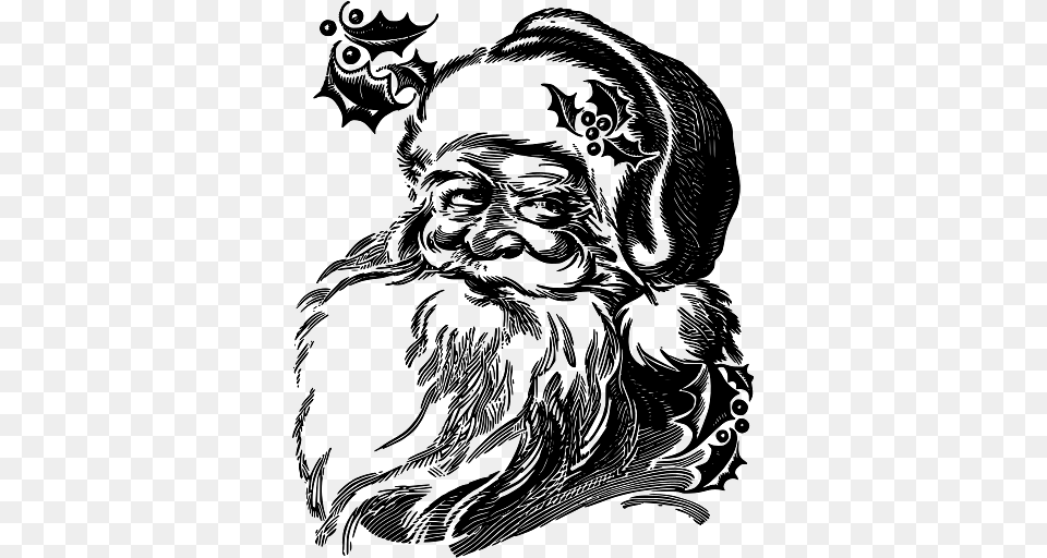 Father Christmas Santa Claus Portrait, Person, Animal, Ape, Mammal Png