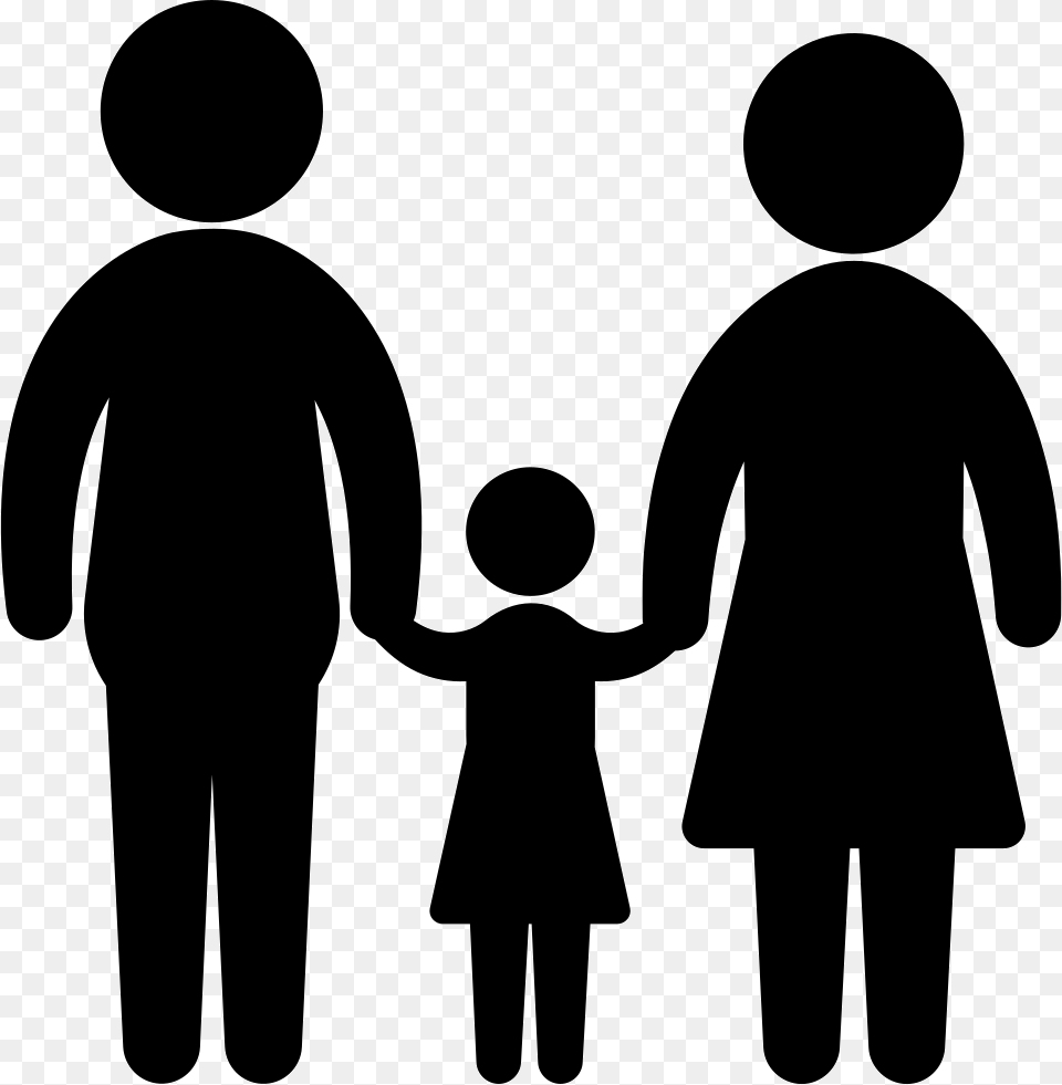 Father Daughter And Mother Mother Father Son Vector, Silhouette, Body Part, Person, Hand Png