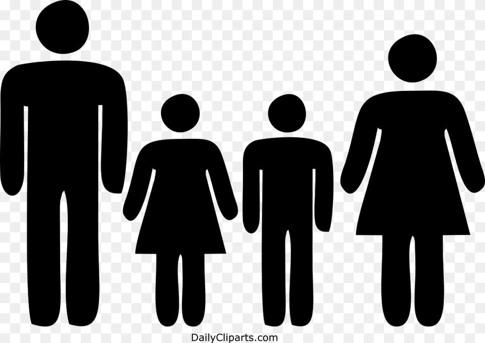 Father Daughter Son Mother Family Black Icon Man Woman Icon, Gray Png