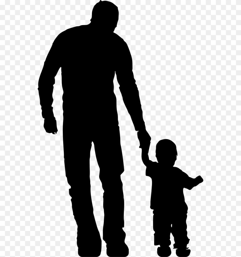 Father Father Son Silhouette, Gray Png