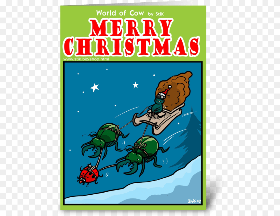 Father Fly Christmas Greeting Card Cartoon, Book, Publication, Comics, Outdoors Png Image