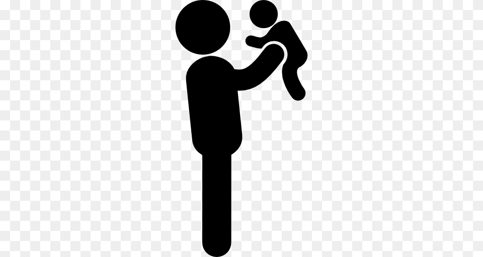 Father Lifting His Baby, Silhouette, Stencil, Smoke Pipe Png