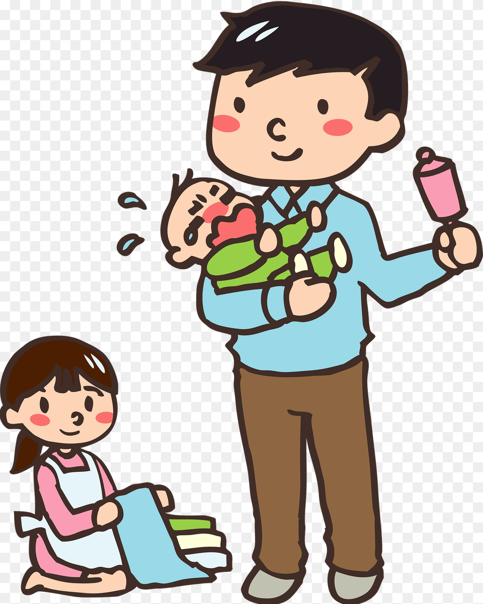 Father Mother And Baby As A Family Clipart, Person, Face, Head Png