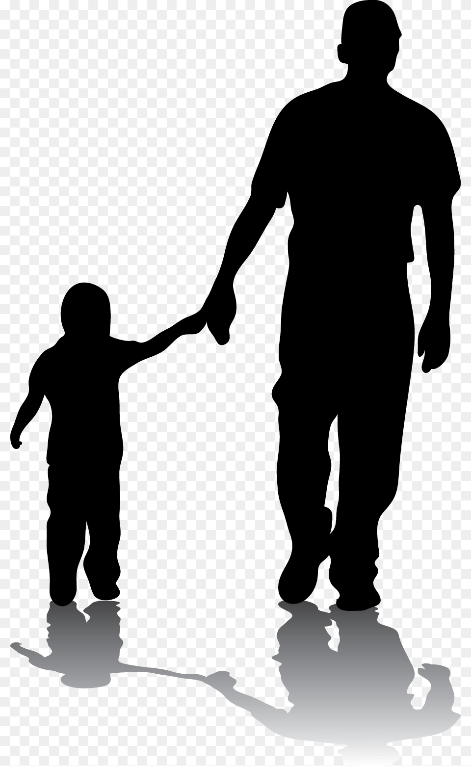 Father Silhouette Son Daughter Family Happy Father39s Day 2011, Adult, Person, Man, Male Free Png Download