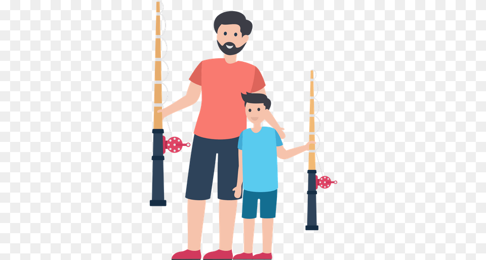 Father Son Love Icon Of Flat Style Available In Svg Father Son Hunting Cartoon, Person, People, Boy, Child Png Image