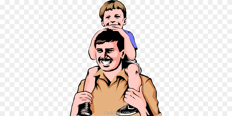 Father Son Royalty Vector Clip Art Illustration, Portrait, Photography, Person, Head Free Png