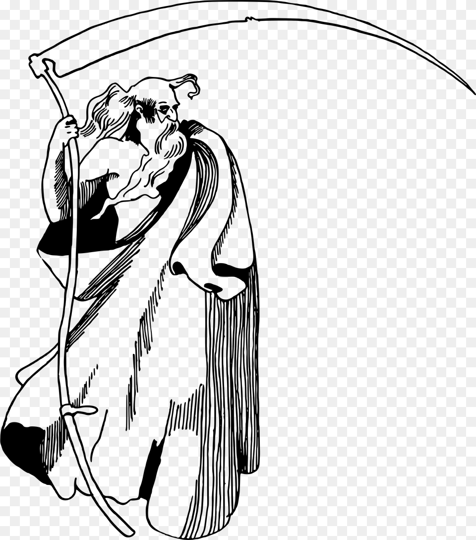 Father Time Drawing At Getdrawings Father Time Transparent, Gray Free Png