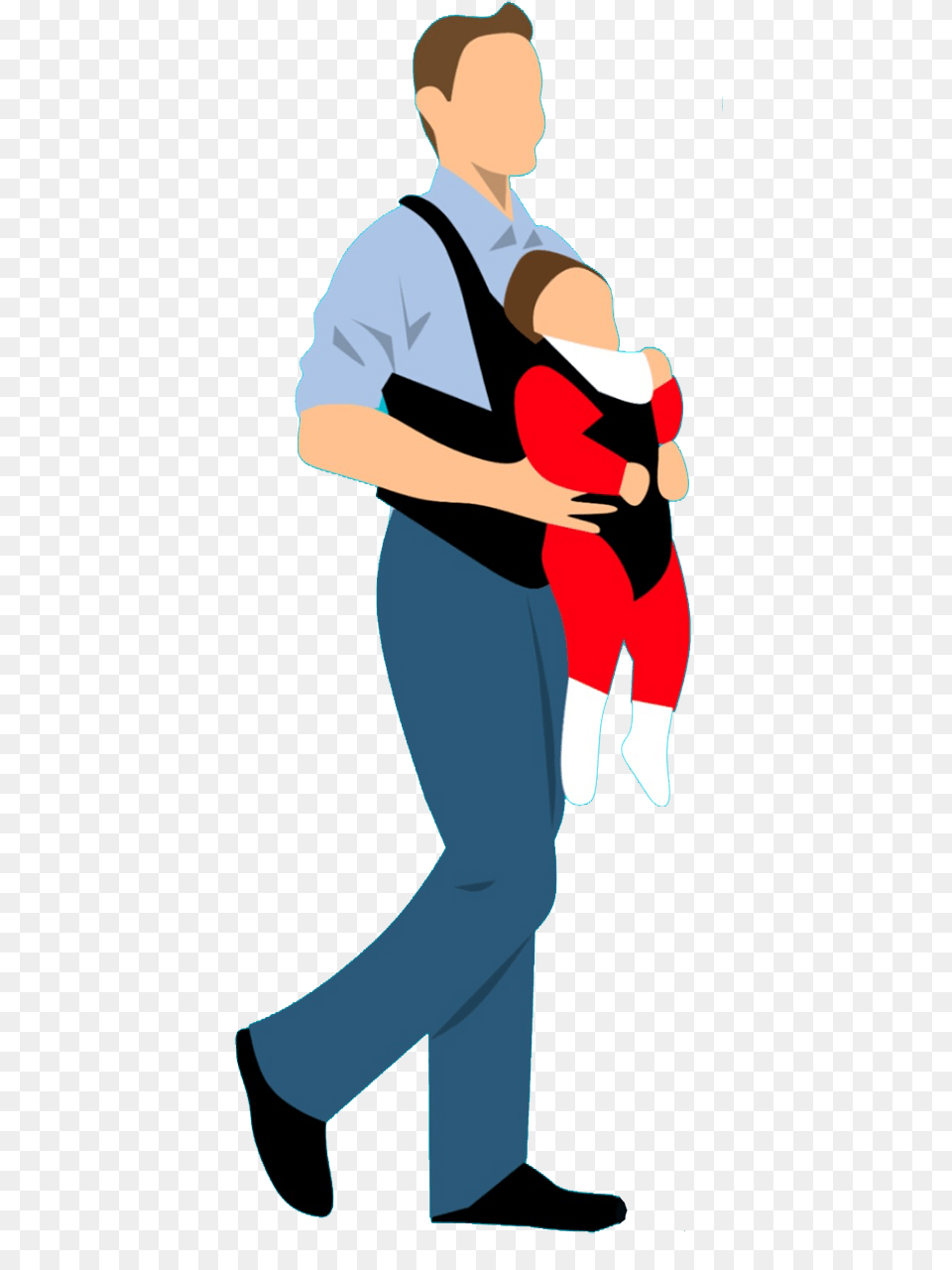 Father With A Baby Clipart, Clothing, Pants, Adult, Male Free Transparent Png