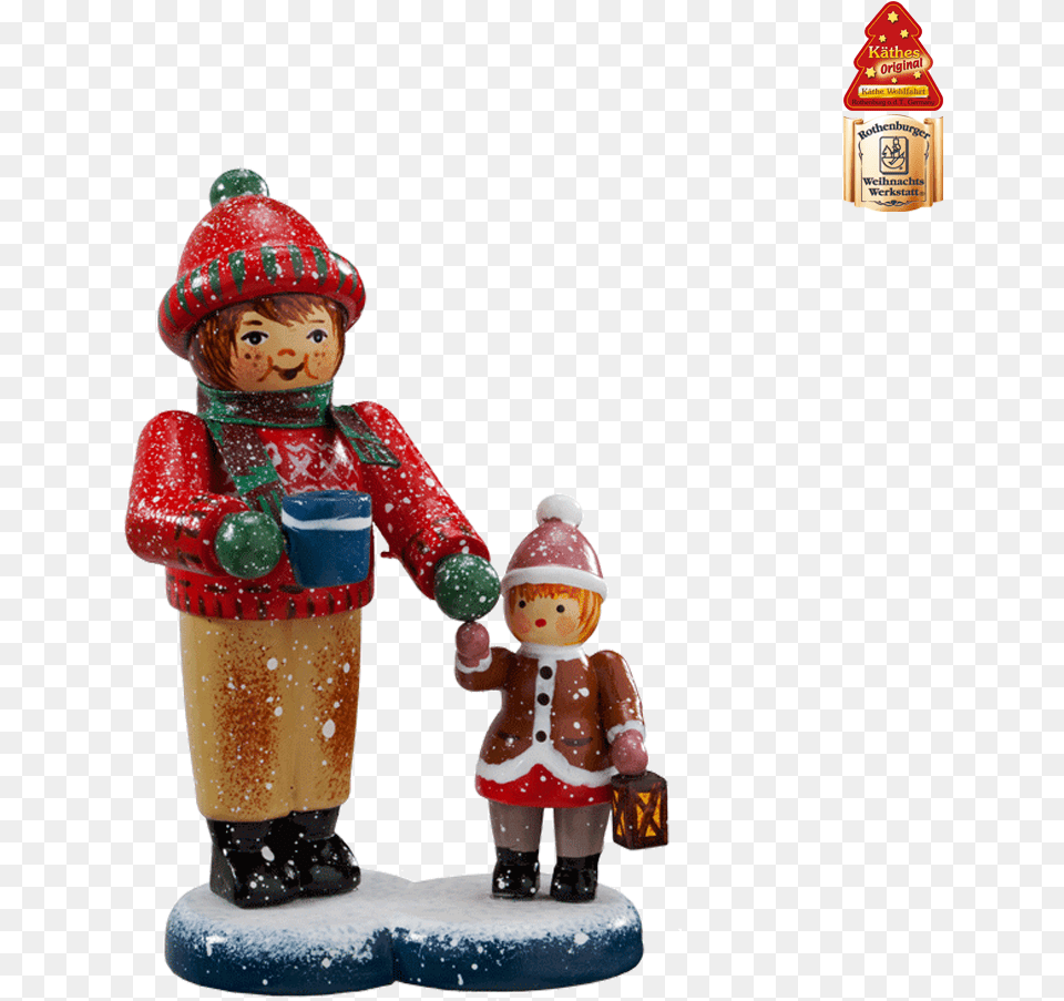 Father With Daughter Christmas Day, Figurine, Baby, Person, Nutcracker Png