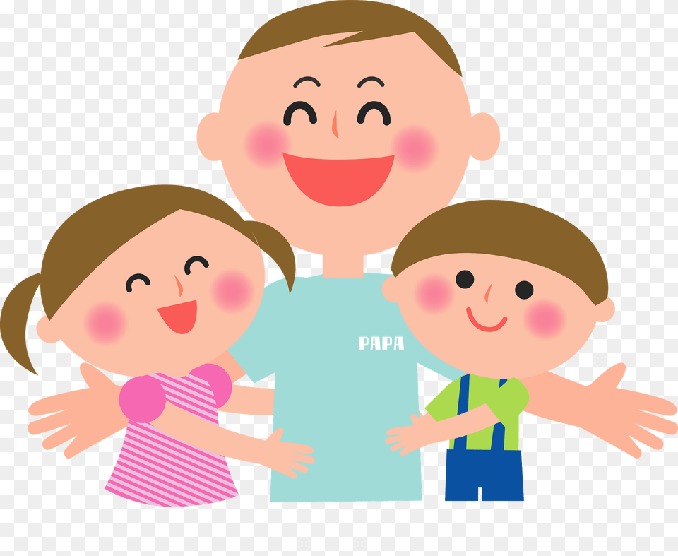 Father With Son And Daughter Clipart, Baby, Person, Face, Head Free Png Download