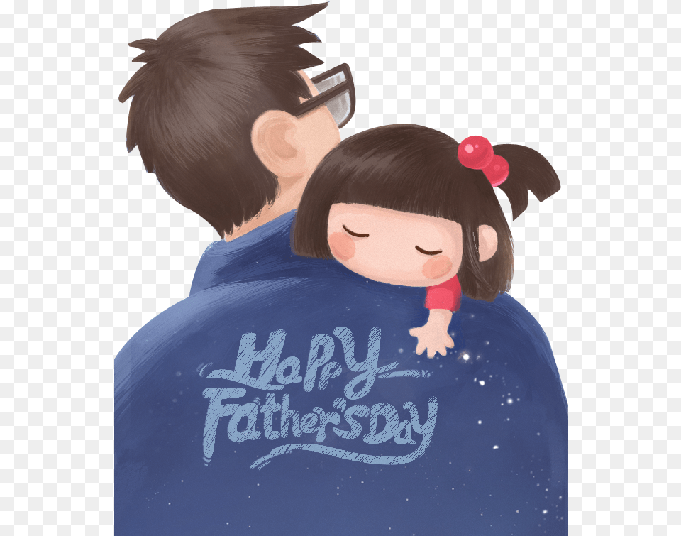 Fathers Day Background Animated Daughter Happy Fathers Day, Baby, Face, Head, Person Free Png