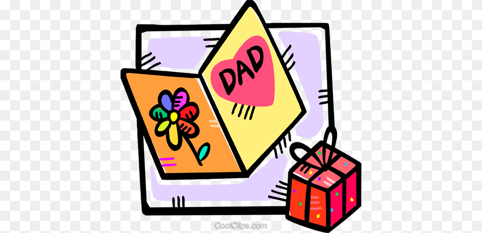 Fathers Day Card And A Gift Royalty Vector Clip Art, Graphics, Scoreboard Png