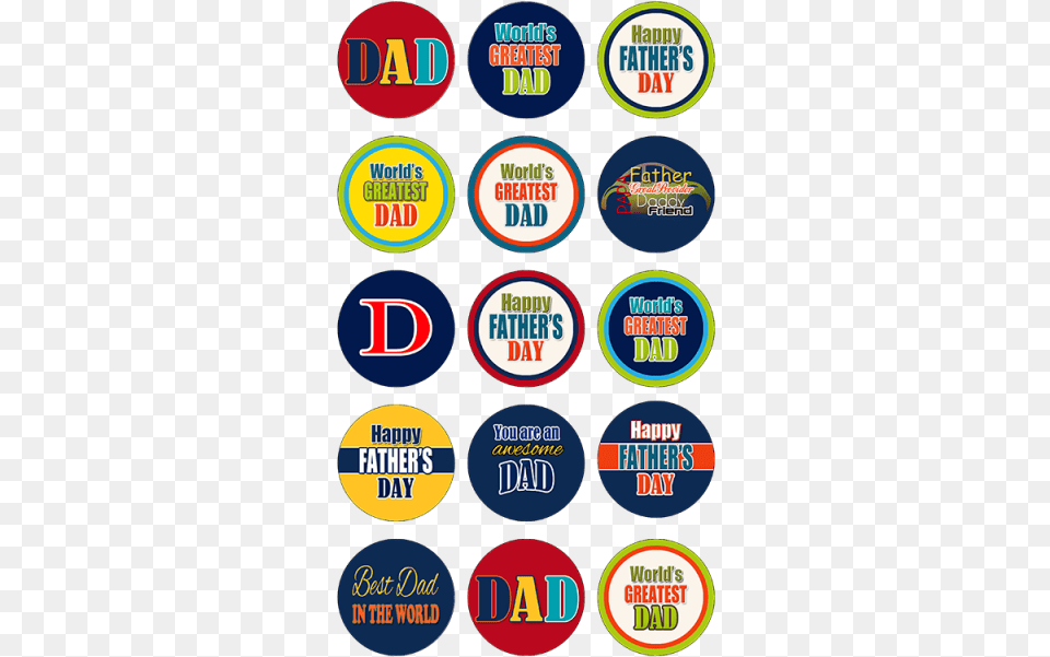 Fathers Day Cupcakes Fathers Day Cupcake Toppers, Logo, Sticker, Advertisement Png Image