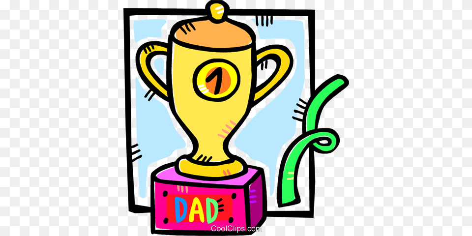 Fathers Day Trophy Royalty Free Vector Clip Art Illustration Png Image