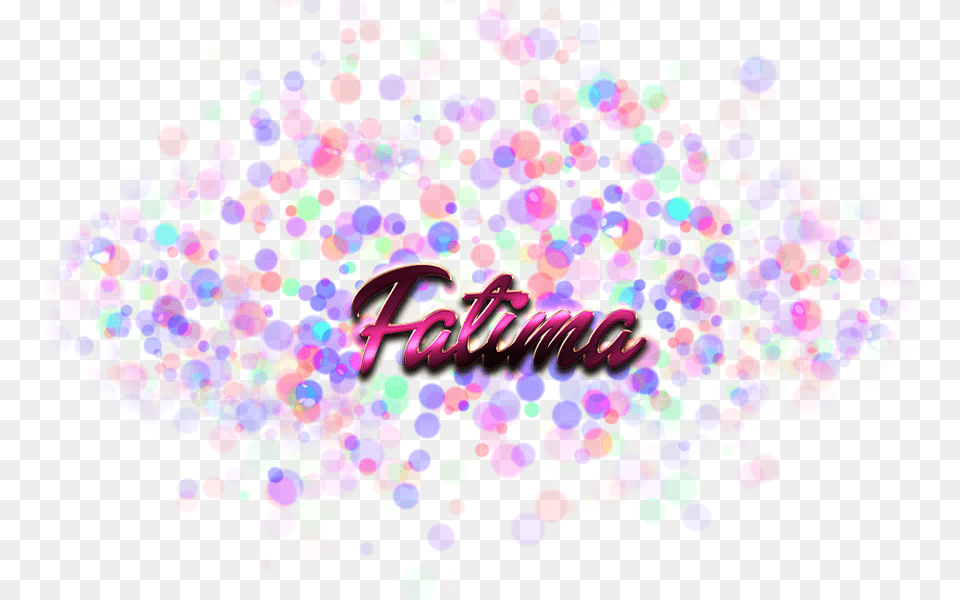 Fatima Name Logo Bokeh, Paper, Art, Graphics, Confetti Png Image
