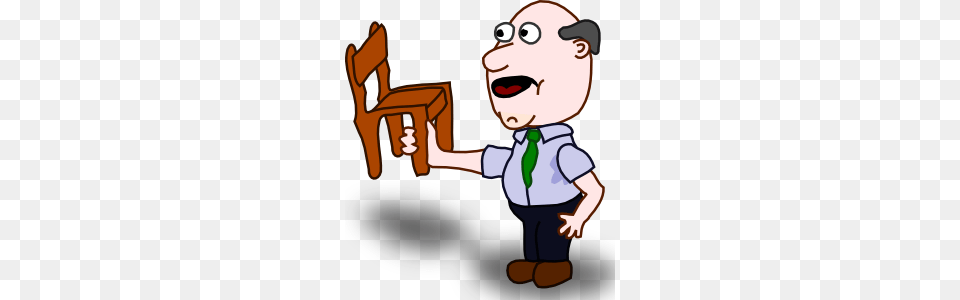 Fatman Holding A Chair Clip Art, Accessories, Formal Wear, Tie, Baby Png Image