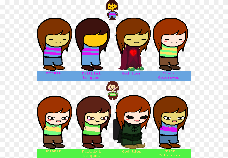 Fau Fa Er Chara O Game Colorswap Default Frisk Faithful Homestuck, Book, Comics, Publication, Baby Png