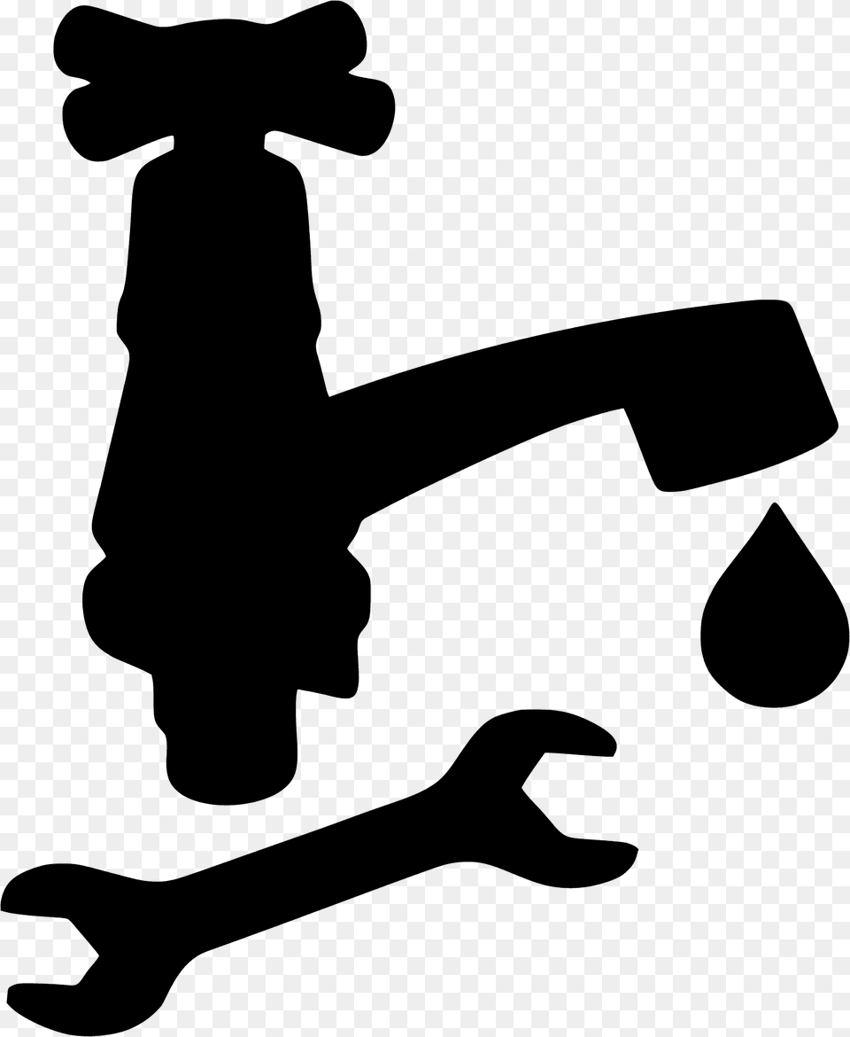 Faucet And Wrench Silhouette, Smoke Pipe Free Png Download