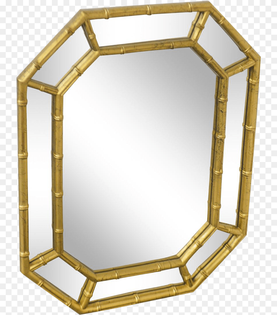 Faux Bamboo Vintage Gold Frame Wall Mirror Chairish Gold Mirror Gold Bamboo Frame, Photography Free Transparent Png