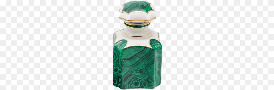 Faux Malachite Perfume Bottle Figurine, Jar, Pottery, Urn, Gemstone Free Png Download