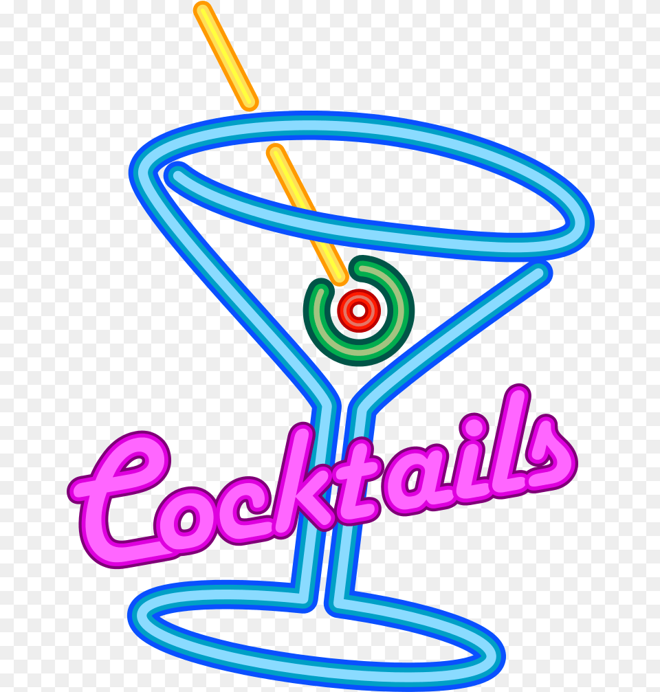 Faux Neon Cocktails Sign Neon Cocktail Sign, Light, Smoke Pipe Png