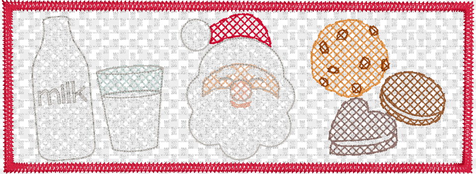 Faux Smock Santa Milk And Cookies Quick Stitch Embroidery, Home Decor, Plant, Pattern, Fungus Free Png Download