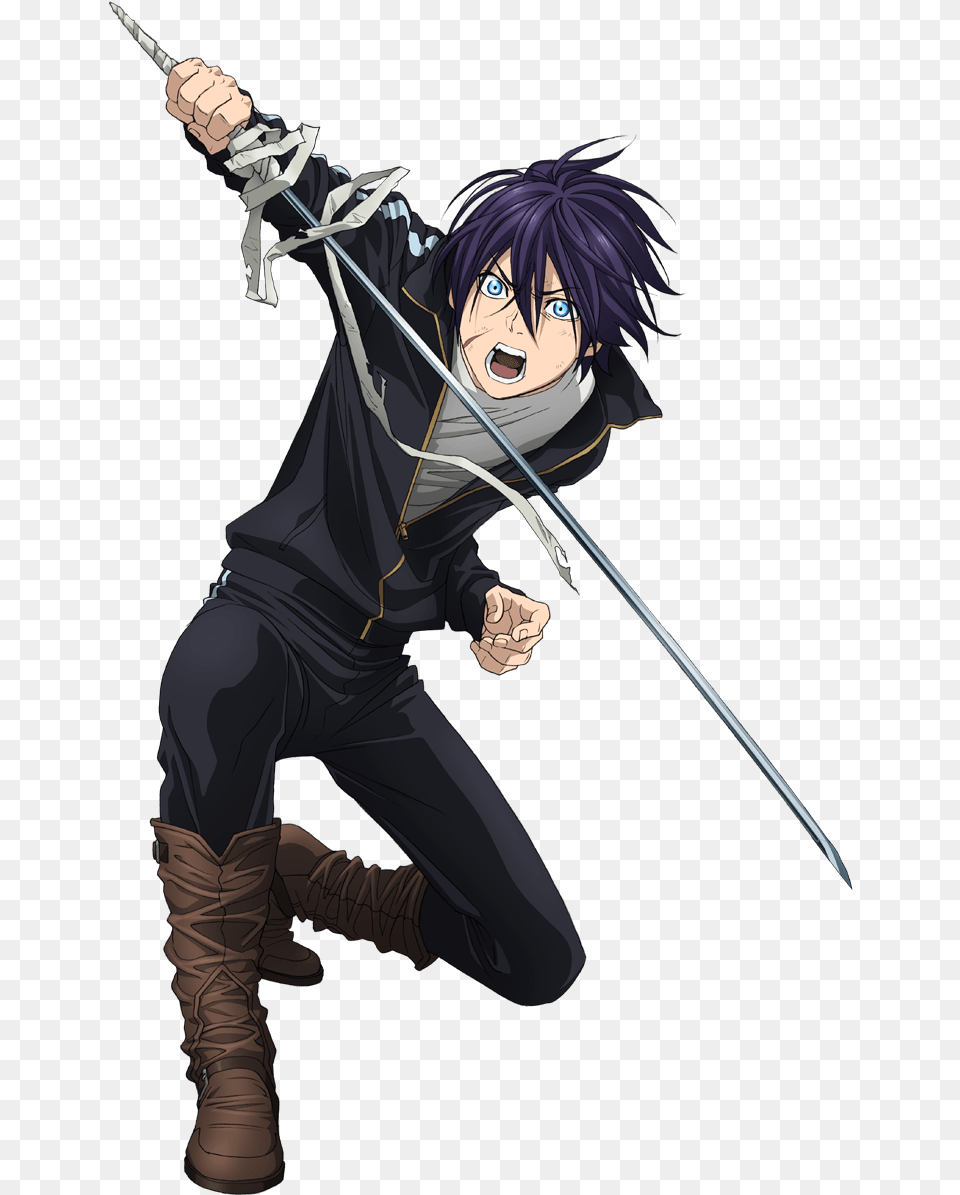 Fav Anime Character Movellas Yato Noragami Sword, Book, Weapon, Comics, Publication Free Png Download