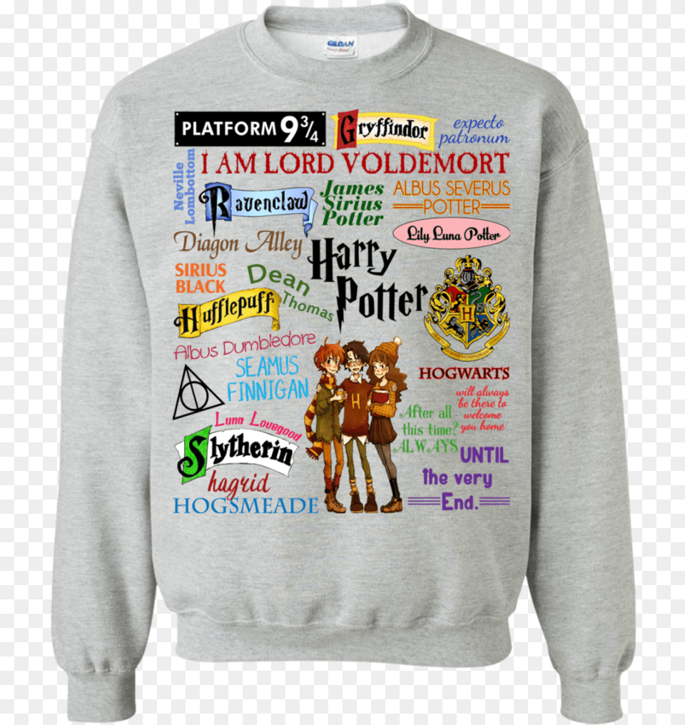Favorable Harry Potter Shirt G180 Gildan Crewneck Pullover Harry Potter, Clothing, Sweatshirt, Sweater, Knitwear Png