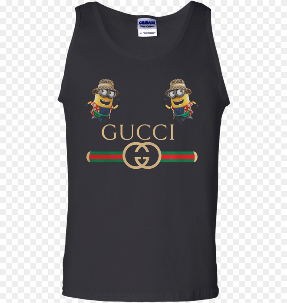 Favorable Minion Gucci Shirt Cotton Tank Top Teeskool Funny Minion T Shirt, Clothing, T-shirt, Tank Top, Baby Free Png Download