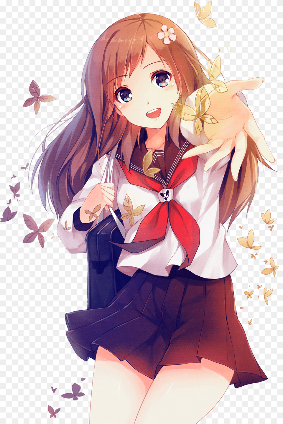 Favorite Border Favorite Anime Girl With Uniform, Publication, Book, Comics, Adult Free Png Download