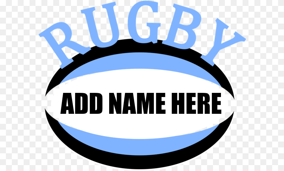 Favorite Rugby Add Name Light Blue Ornament Round, Logo Png Image
