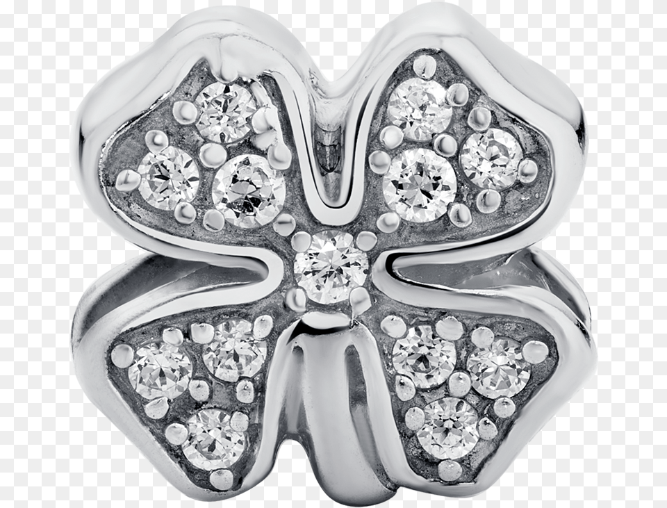 Favorite Sterling Silver Four Leaf Clover Charm Si15 Silver, Accessories, Diamond, Gemstone, Jewelry Png
