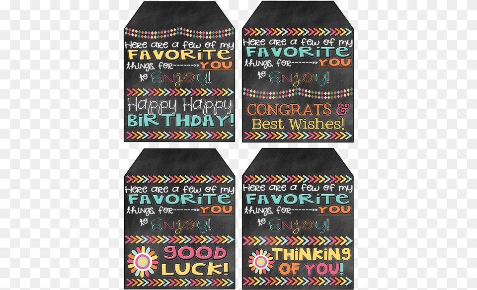 Favorite Things Gift Ideas And Printable Gift Favorite Things Gift Tag, Advertisement, Poster, Blackboard Free Png