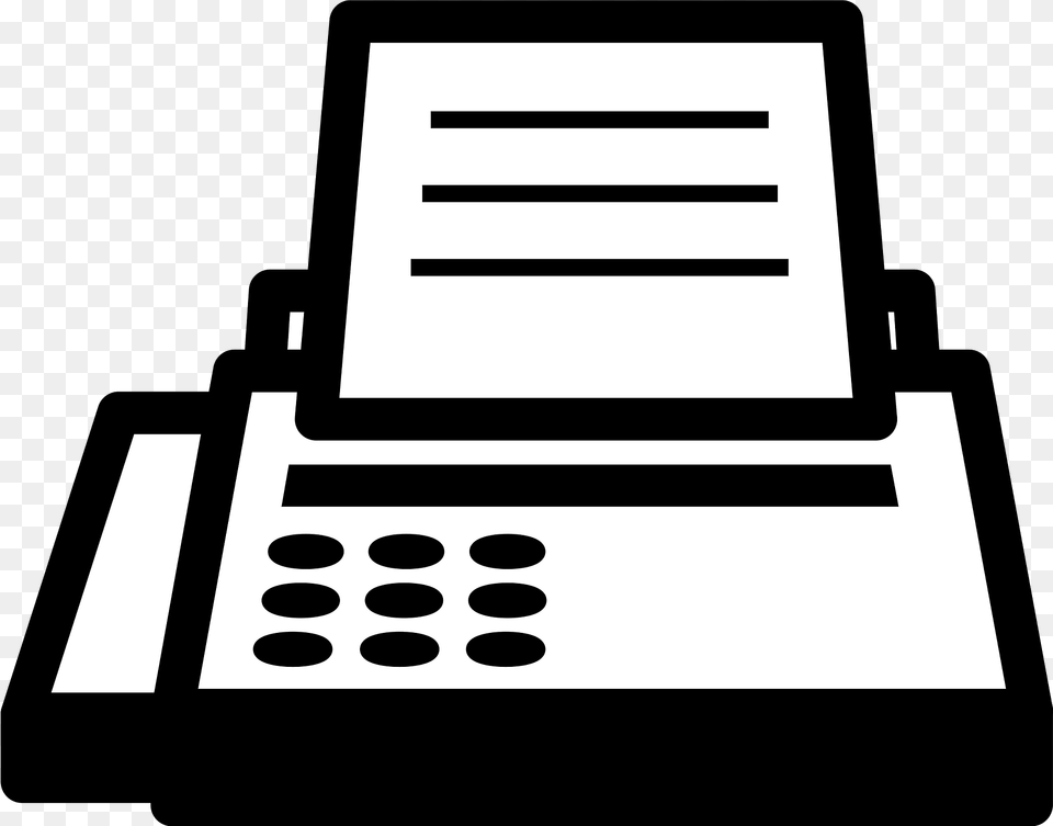 Fax Icon Black And White Clipart, Computer Hardware, Electronics, Hardware, Machine Free Png Download